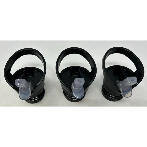 Replacement Lids Three Black Tumbler Lids with‎ Built in Straws and Handle - Picture 1 of 5